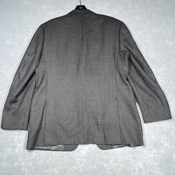 Burberry London Blazer 44R Gray Plaid Kensington 100% Wool Suit Two Buttons - Picture 6 of 14